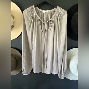 Silky silver blouse